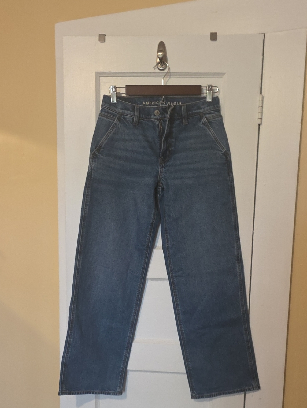 American Eagle Outfitters Men's Dark Blue Straight Jeans